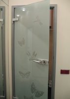 Ледовое стекло с рисунком "Бабочки"